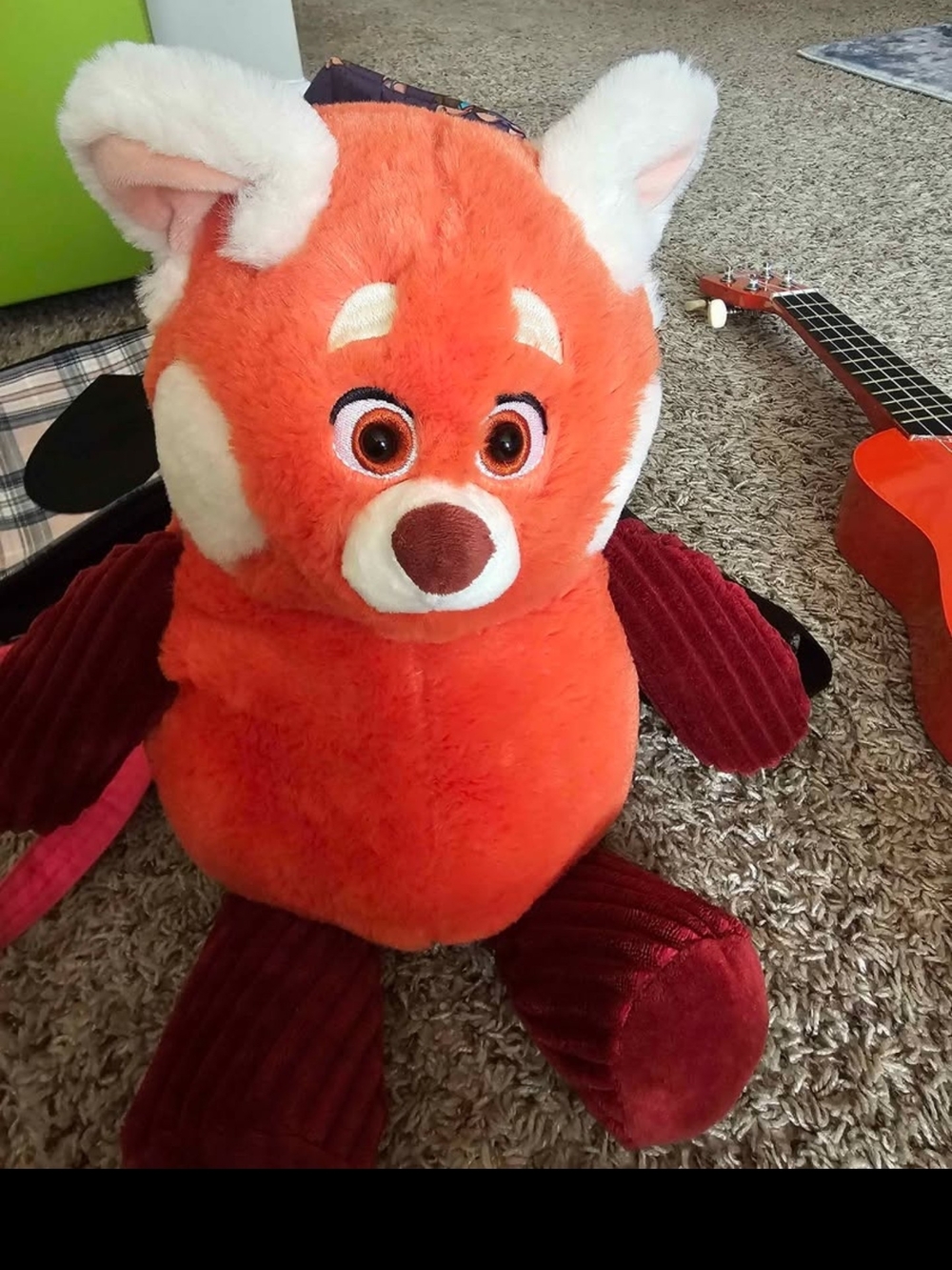 Plush Red Panda Stuffed Animal - Soft Orange and Burgundy Kids Toy